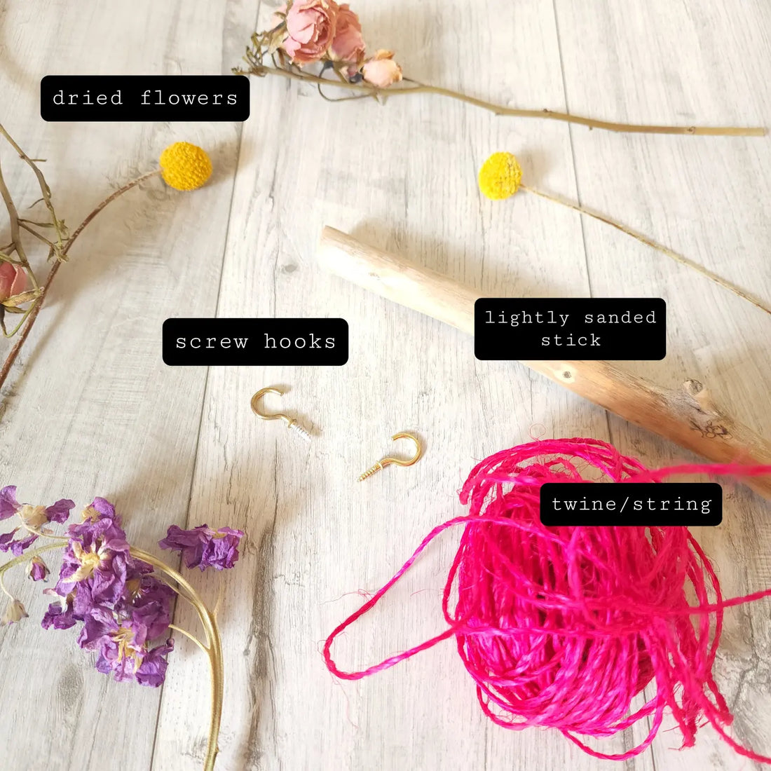 Quick Craft Idea: Dried Flowers Wall Hanging