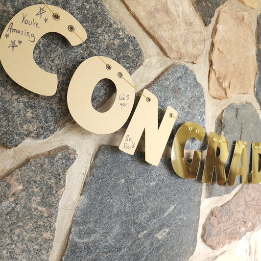 CON'GRAD'ULATIONS WELL WISHES BANNER